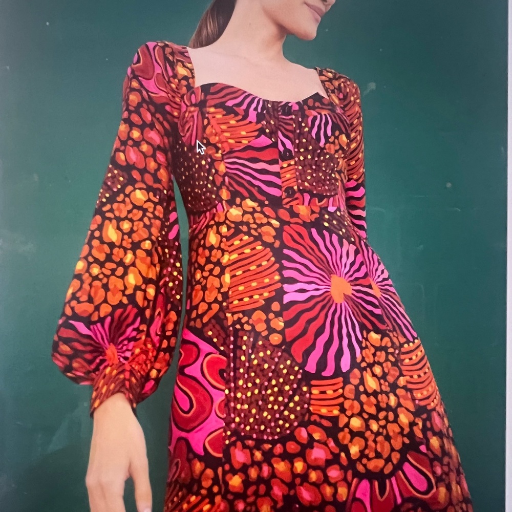 Farm Rio Leopard Hearts Mini Dress